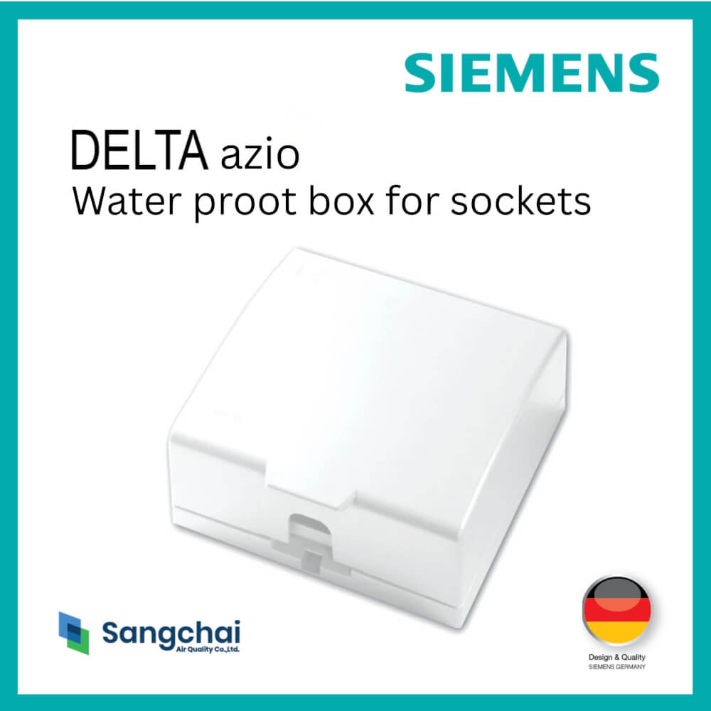 ฝากันน้ำสำหรับเต้ารับ SIEMENS ซีรีส์ AZIO ขนาด 86 มม. สีขาว